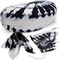 MyEyeglassCase® Large Hard Sunglasses Case | fits Large curved Sunglasses, with microfiber bag and cleaning cloth - color: White/ Black
