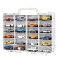 Saichotoy Storage Case for Hot Wheels - Carrying Display Case for 1/64 Scale Toy Cars, 48-Slot Double-Sided Transparent Organizer with Built-in Steps Prevent Sliding & Adjustable Dividers - size: 1 Pack