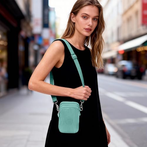 Small Crossbody Bags for Women Cell Phone Cross body Purses with Adjustable Strap & Headphone Jack, Shoulder Bag - color: Blue