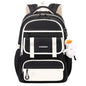 Womens Girls Backpack for School Cute Aesthetic Large Laptop Backpack Kawaii Preppy Teen Kids Bookbag Travel Daypack (Black,S) - color: Black, size: Small
