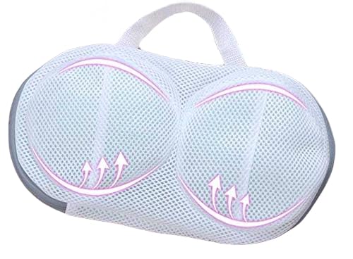 Wirefree Bra Laundry Bags for Washing Machine Underwear Mesh Wash Bags with Zipper Small Bra Protector in Washer Pack 2 - color: Wirefree Small 2pcs
