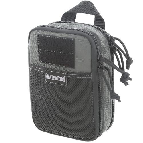MAXPEDITION Double-Decker Pocket Organizer, Tactical Tool Pouch for Organization, EDC Pouch for Everyday Carry - color: Wolf Gray, size: 5" x 7" EDC