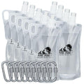 Ancable 33oz Collapsible Water Bottles, 9-Pack Reusable Travel Foldable Water Bottles for Hiking Camping Running Bike, BPA-Free Water Bottle - color: Clear x 9, size: 33 Ounces