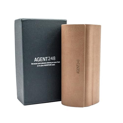 Eyeglass and Sunglass 2-Compartment Travel Case - color: Brown