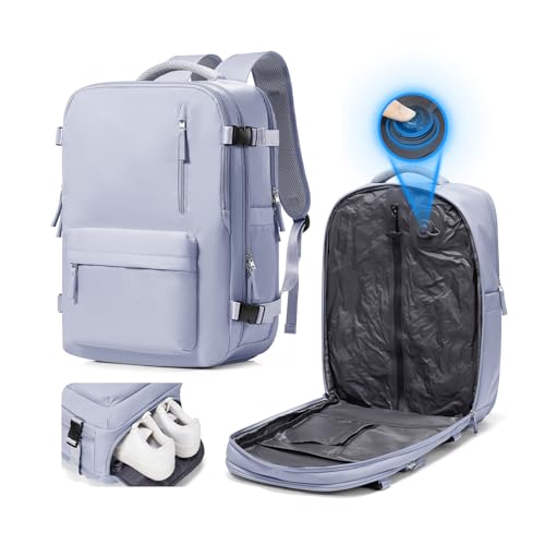 Vacuum Seal Travel Backpack Built-in Pump,Air Compression System Vacuum Vacpack Backpack Travel Bag for Women Men Carry On Suitcase Luggage Laptop Airlines Approved Daypack Space Saver Bags Purple - color: A2-purple