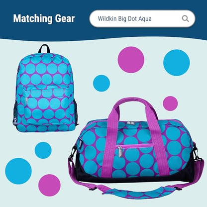Wildkin Kids Two Compartment Insulated Lunch Bag – Keeps Food Hot or Cold, Easy-Clean Lining, Leak-Resistant & BPA-Free – Boys & Girls, Ideal for School, Travel & Daycare – Big Dot Aqua - color: Big Dot Aqua