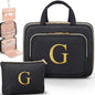 Gifts for Women, Initial Toiletry Makeup Bag Hanging Cosmetic Organizer with Embroidery Letter Personalized Nurse Teacher Appreciation Birthday Mothers Day Gifts for Mom Sister Wife Friends Auntie Her - style: G
