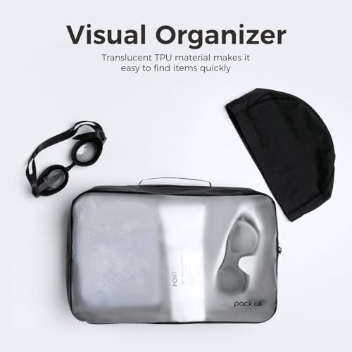pack all Seamless Clear Toiletry Bag, Tear-resistant Clear Makeup Bag, Water-resistant Travel Packing Organizer for Toiletries, Cosmetics and Accessories (Large) - style: Large