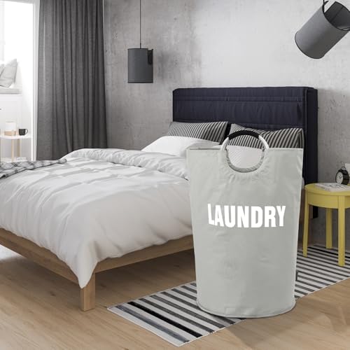 DOKEHOM 160L XX-Large Laundry Basket (7 Colors), Collapsible Laundry Bag, Foldable Laundry Hamper, Folding Washing Bin (Grey, XXL) - color: Light Grey, size: 160L