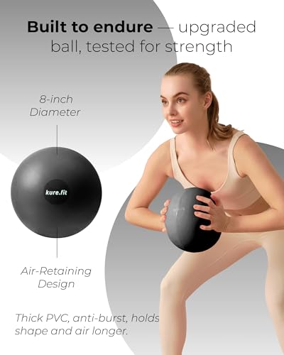 Pilates Kit for Women – Home Pilates Equipment Set with Ring, Ball & Resistance Bands | Pilates Starter Kit with Accessories in Gift Box - color: Black, style: Essential Kit - 3PC