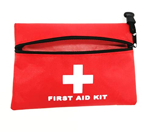 Red Emergency Pouch - Small Travel First Aid Bag for Car, Home, Office & Outdoors (6.3x4.3) - style: 6.3x4.3inch