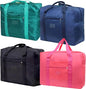 Travel Duffel Bag Lightweight Foldable Travel Bag for Women and Men Waterproof Tote Carry On Luggage Bag Weekender Overnight Bag (Blue+Green+Red+Black) - color: 4PCS