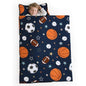 PHF Soft Toddler Nap Mat with Removable Pillow, Rollup Design Kids Sleeping Mat, Slumber Bags for Boys, 55"x23" Toddler Sleeping Bag for Daycare Preschool Travel Camping, Ball - color: Ball