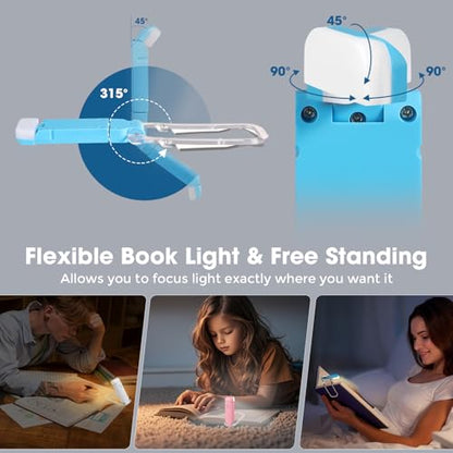 VZZNN 12 Pack Reading Light,Rechargeable Book Light for Reading in Bed,Clip-On Book Lights with 3 Color Temperature,Bulk Gifts for Book Lovers Kids Adults（White） - color: White