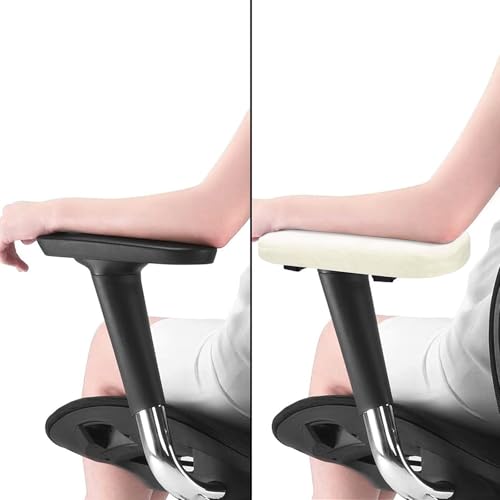 MOSISO Chair Armrest Pads (2 Pack), Memory Foam Home/Office Chair Arm Rest Covers Comfy Computer Gaming Elbow Cushion Removable Washable Elbow Support Forearm Pressure Relief, Beige - color: Beige
