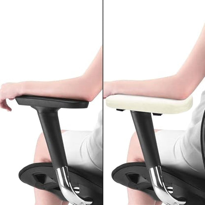 MOSISO Chair Armrest Pads (2 Pack), Memory Foam Home/Office Chair Arm Rest Covers Comfy Computer Gaming Elbow Cushion Removable Washable Elbow Support Forearm Pressure Relief, Beige - color: Beige