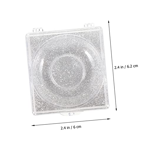 WOONEKY 6pcs Transparent False Eyelash Storage Box Compact Organizer for Packing and Travel Beauty Salons and Personal Use