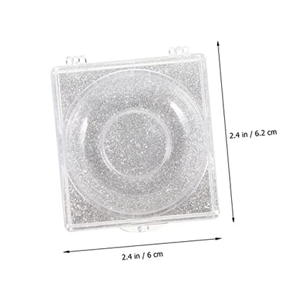 WOONEKY 6pcs Transparent False Eyelash Storage Box Compact Organizer for Packing and Travel Beauty Salons and Personal Use