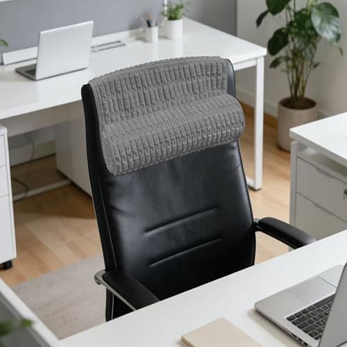 Memory Foam Recliner Neck Pillow. | Breathable pressure relieving ergonomic cushion fits car, sofa, office chair, recliner. Gray,17"W×2.7"D. - color: Gray, size: 17"W x 2.7"D