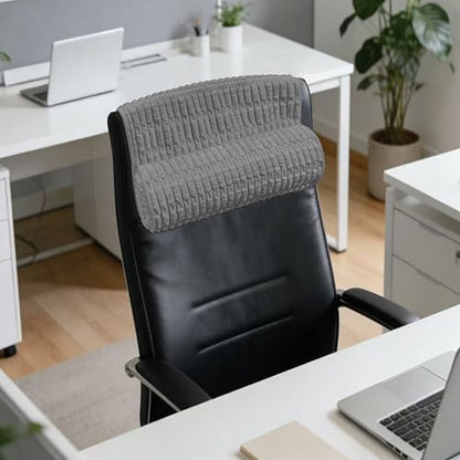 Memory Foam Recliner Neck Pillow. | Breathable pressure relieving ergonomic cushion fits car, sofa, office chair, recliner. Gray,17"W×2.7"D. - color: Gray, size: 17"W x 2.7"D