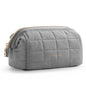 BAGSMART Makeup Bag Travel Toiletry Bag, Puffy Padded Make Up Bags for Women Makeup Organizer Case, Wide-open Pouch Purse Travel Essentials Toiletries Accessories Brushes, Gray - color: 06-Grey