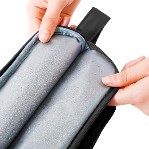 Kids Toiletry Bag for Boys, Travel Toiletry Bag for Little Young Boys Waterproof Hanging Wash Bag Toddler Traveling Toiletries, Soccer Balls Black - color: Black Soccer