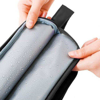 Kids Toiletry Bag for Boys, Travel Toiletry Bag for Little Young Boys Waterproof Hanging Wash Bag Toddler Traveling Toiletries, Soccer Balls Black - color: Black Soccer