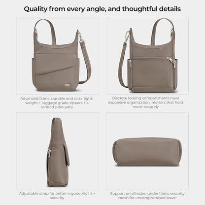 Travelon Anti-Theft Classic Messenger Bag - color: Hazelnut