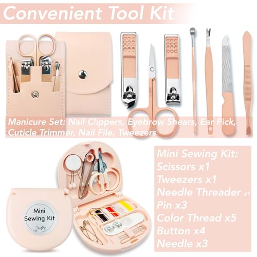 Women's Emergency Kit for Weddings 29 Essential Items for Brides Daily Use All in One Travel Kit Personal Care Survival Set for Team Bride - style: Queen Beige