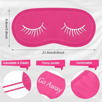 Eurzom 20 Pieces Funny Sleeping Eye Mask Bulk with Adjustable Strap Sleep Blackout Eye Mask for Night Blindfold Cover for Spa Women Men Adult Pajama Party Favors(Rose Red) - color: Rose Red