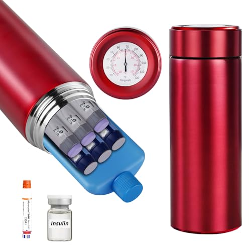 60H Insulin Pens Cooler Hold 6-8 Pens Travel Case Medication Cooler for Travel TSA Approved Medicine Cooler Medical Diabetic Travel Cooler Bag Epipen Carry Case Red - color: Red