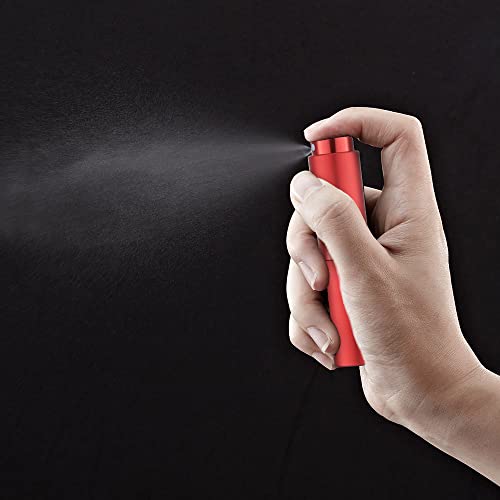 LISAPACK 8ML Atomizer Perfume Spray Bottle for Travel, Empty Refillable Cologne Dispenser, Portable Sprayer (Red) - color: Red