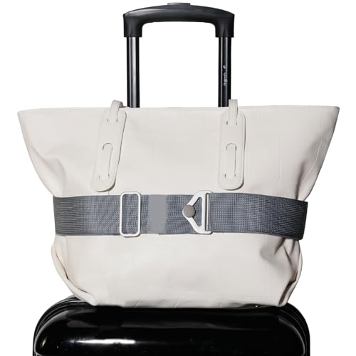 TOOVREN 2-in-1 Travel Belt for Luggage Straps Add a Bag Bungees Suitcase Luggage Strap Over Handle Suitcases Belt for Carry On Bag Adjustable Backpack Attachment Airport Travel Accessories Gray - color: Gray