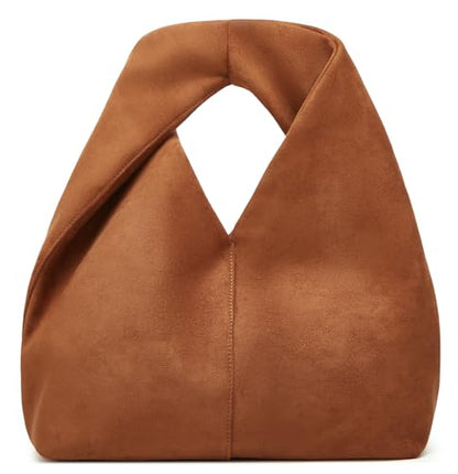 Slouchy Suede Crescent Crossbody Purses Women Cute Hobo Bags Trendy Satchels Underarm Shoulder Bag Travel Tote Handbag 2026 - color: B Suede Brown-have Strap