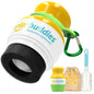 Solar Buddies Grab & Go Travel Bundle, Carabina Clip & Cleaning Brush - Single Green - Refillable Roll on Sponge Sunscreen, Suncream & Lotion Applicator For Kids, Adults & Families - Holds 100ml - color: Green Single