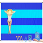 BYDOLL Nylon Beach Blanket Waterproof Sandproof 78''x110'' Suits 1-7 Adults Oversized Sand Free Extra Large Blanket Lightweight Soft Picnic Mat for Beach Essentials - color: Blue Mix, size: 78''x 110''