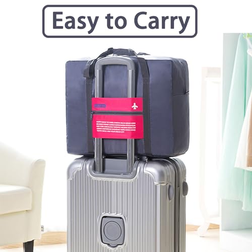 Travel Bag Spirit Airlines Personal Item Bag 18x14x8 Foldable Travel Duffel Bag Tote Carry on Luggage Duffle Overnight for Women and Men(Pink) - color: Pink