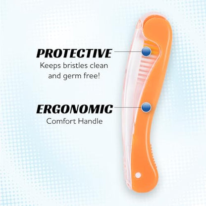 Lingito Travel Toothbrushes - Mini Toothbrush with Cover, Camping Toothbrush Kit (7 Pack Medium) - style: 7-Pack-Medium