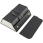 3-Slot Sunglasses Travel Case Set, Portable PU Leather Travel Sunglasses Organizer, Hanging Eyeglass Case Storage Box(COLOR:Black)