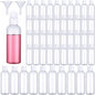 50 Pcs 3.4 oz Travel Bottles for Toiletries TSA Approved Leakproof Plastic Empty 100 ml Travel Size Bottles Bulk Refillable Squeeze Clear Container for Cosmetic Shampoo Liquids(Clear, White)
