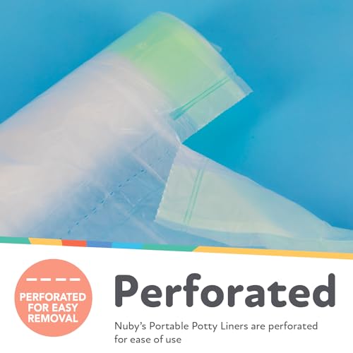 Nuby Portable Potty Replacement Liners - Disposable Potty Liners - Toddler Potty Training Essentials - 80 Count - style: Potty Replacement Liners (Pack of 80)