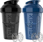 VELOMIX -2 Pack- 20 oz Protein Shaker Bottles for Protein Mixes - 2x Wire Whisk | Leak Proof Shaker Cups for Protein Shakes and Pre Workout | Protein Shaker Bottle Pack (B5) Blue/Black - color: B5) Blue / Black