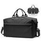 Travel Duffel Bag,Carry-On Overnight Weekender Bags for Women,Personal Item Travel Bag with Shoes Compartment,Sports Gym Bag - color: Black