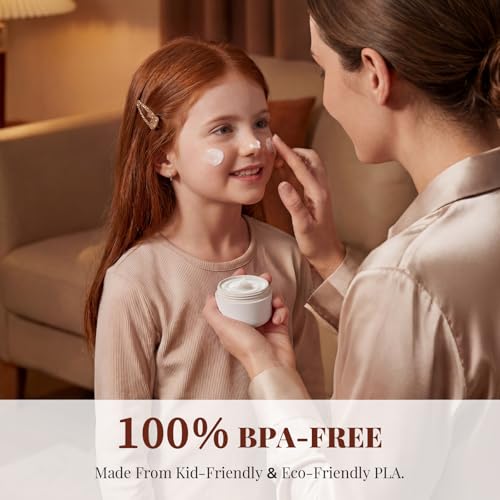 New Travel Toiletry Containers [Ultra Leakproof] TSA-Approved, PLA Hard Shell Jars with 5 Magnetic Labels, Wide Mouth Bottles for Lotion, Cleanser, Shampoo, Conditioner, Beige, 3 Pack, 1OZ - color: Beige, size: 1 oz / 30 ml