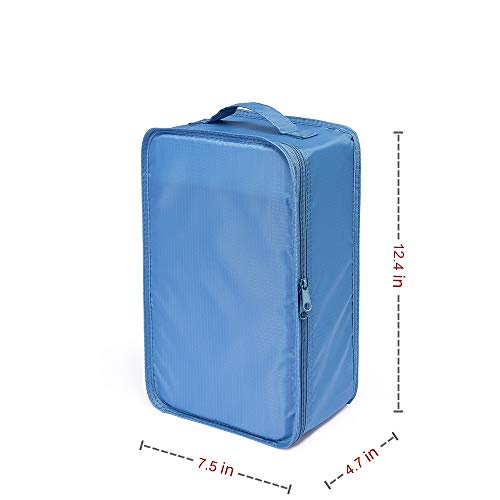 Travel Shoe Bags, Foldable Waterproof Shoe Puches Organizer-Double Layer (Sea Blue2) - color: Sea Blue, size: 2 Packs