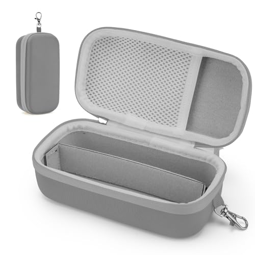 Double Eyeglasses Case,Hard Shell Glasses Case Travel Sunglasses Organizer with Adjustable Slot & Clip for Men Women - color: Grey