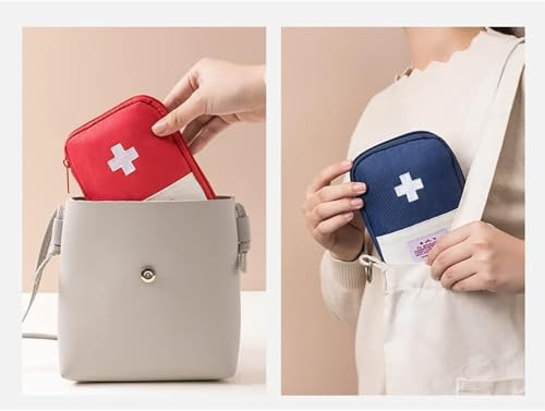 4 Pcs Portable Travel First Aid Pouch,Empty Mini First Aid Pouch,Outdoor Camping Hiking First Aid Medical Rescue Bag Multi-Function Emergency Medicine Storage Organizer Bag Household Supplies(Small)