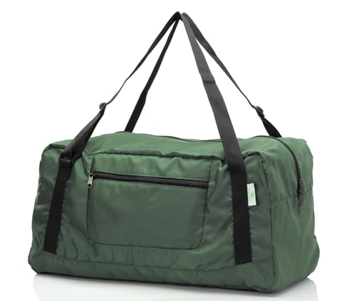 HOLYLUCK Foldable Travel Duffel Bag For Women & Men Luggage Great for Gym (Army Green) - color: Army Green, size: 30L