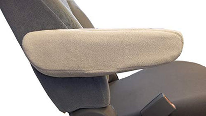 Car Console Covers Plus Pair of Fleece Armrest Covers Designed for Honda Pilot 2016-2022 for Pull Down Armrests Made in USA Light Tan - color: LIGHT TAN
