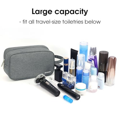 Narwey Travel Toiletry Bag for Women Traveling Dopp Kit Men Toiletries Bag Cosmetic Bag Makeup Bag Medicine Bag for Traveling (Grey) - color: A-Grey